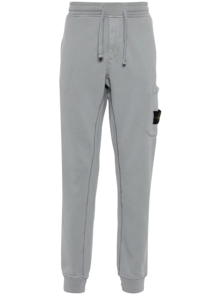 Stone Island Compass-badge cotton track pants - Grey Cover