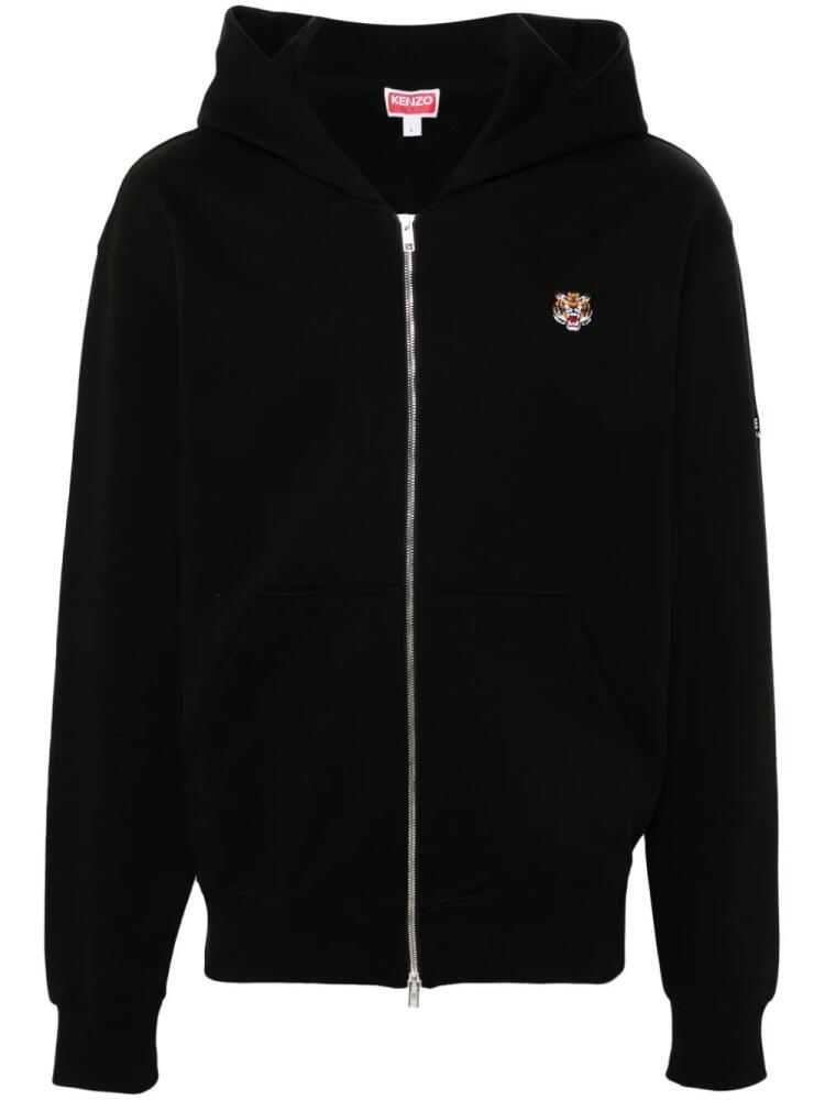 Kenzo Lucky Tiger-motif zip-up hoodie - Black Cover