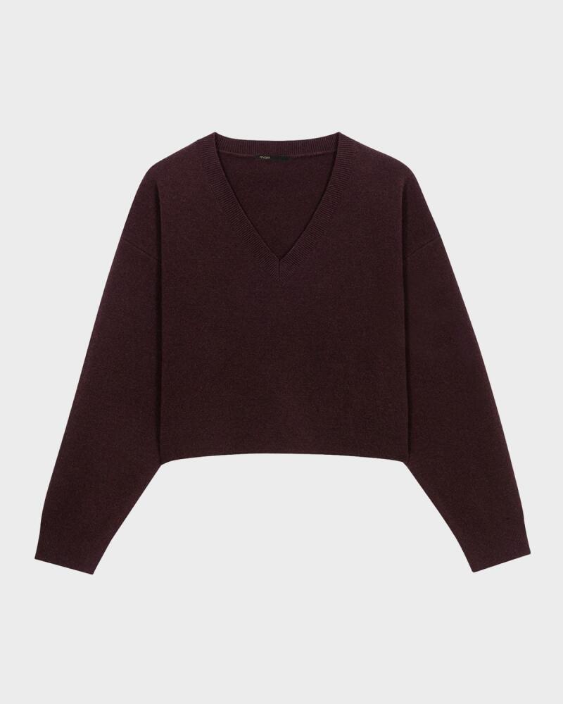 Maje Mulany Soft Knitted V-Neck Sweater Cover