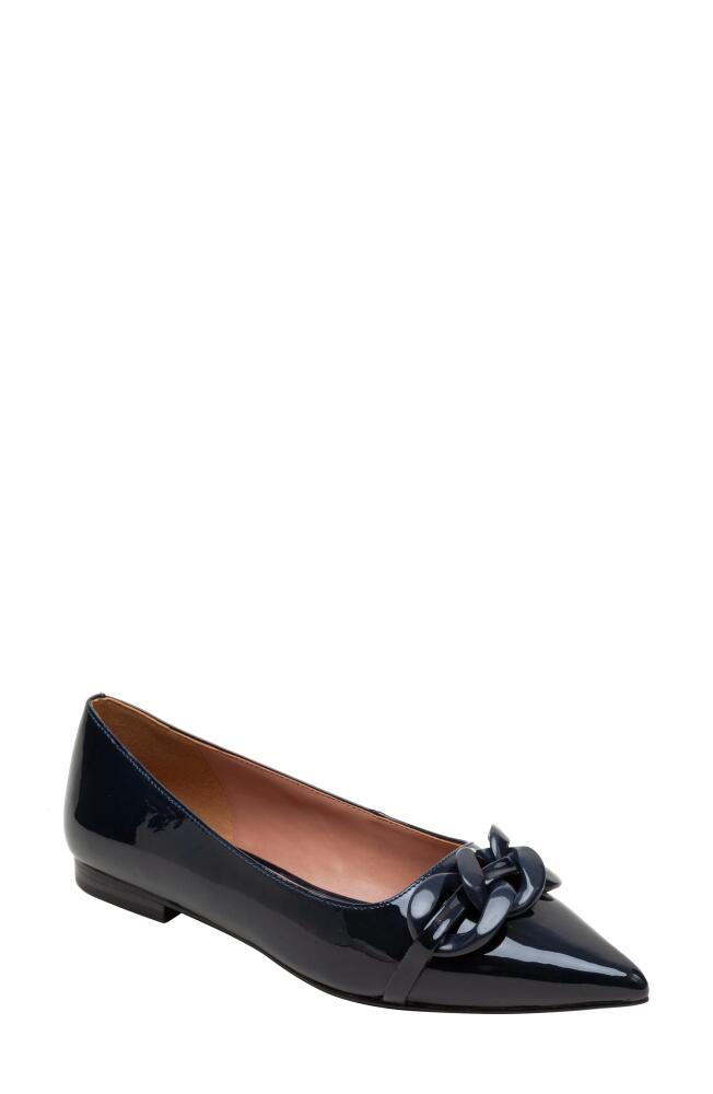 Linea Paolo Nora Pointed Toe Flat in Marine Blue Cover