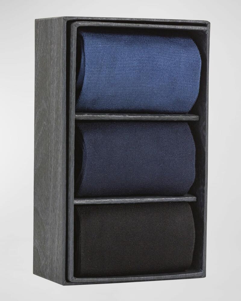 Marcoliani Men's Fresh Of Modal Crew Socks, Set of 3 Cover