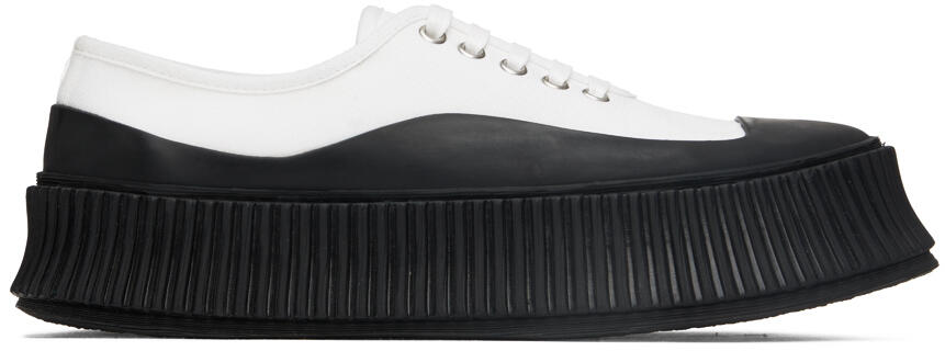 Jil Sander White Canvas Platform Sneakers Cover