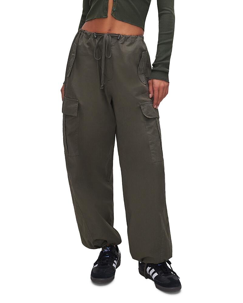 Good American Parachute Drawstring Cargo Pants Cover