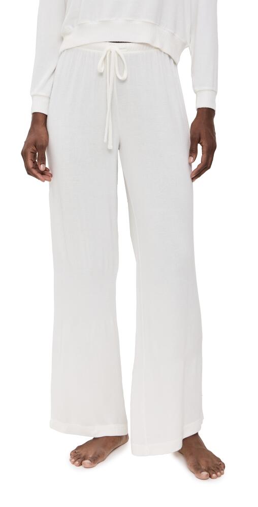 Eberjey Cozy Time Wide Leg Pants Ivory Cover