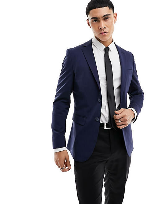 Selected Homme slim blazer in navy Cover