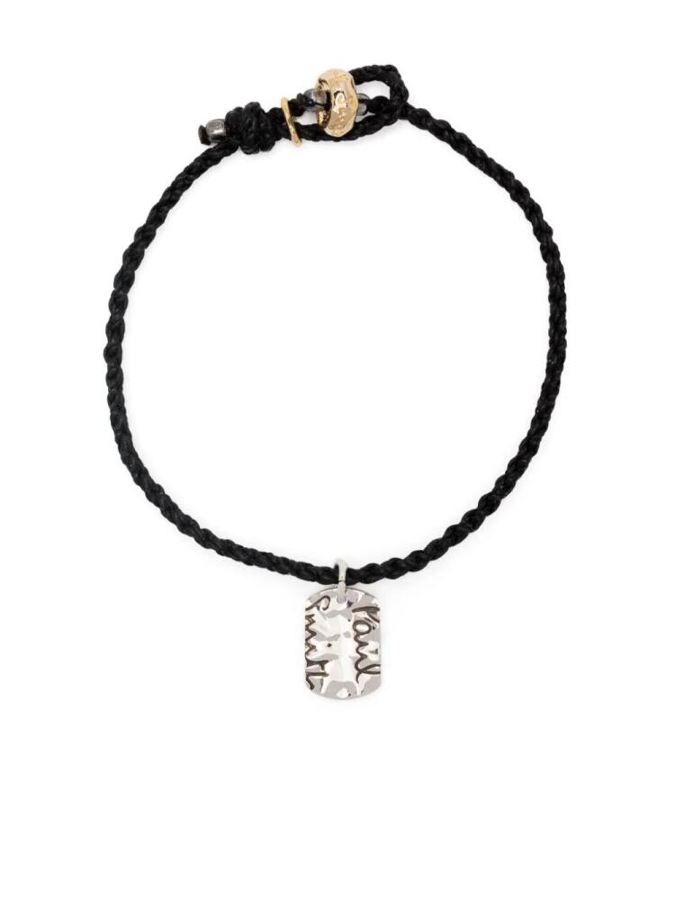 Paul Smith logo-tag braided bracelet - Black Cover