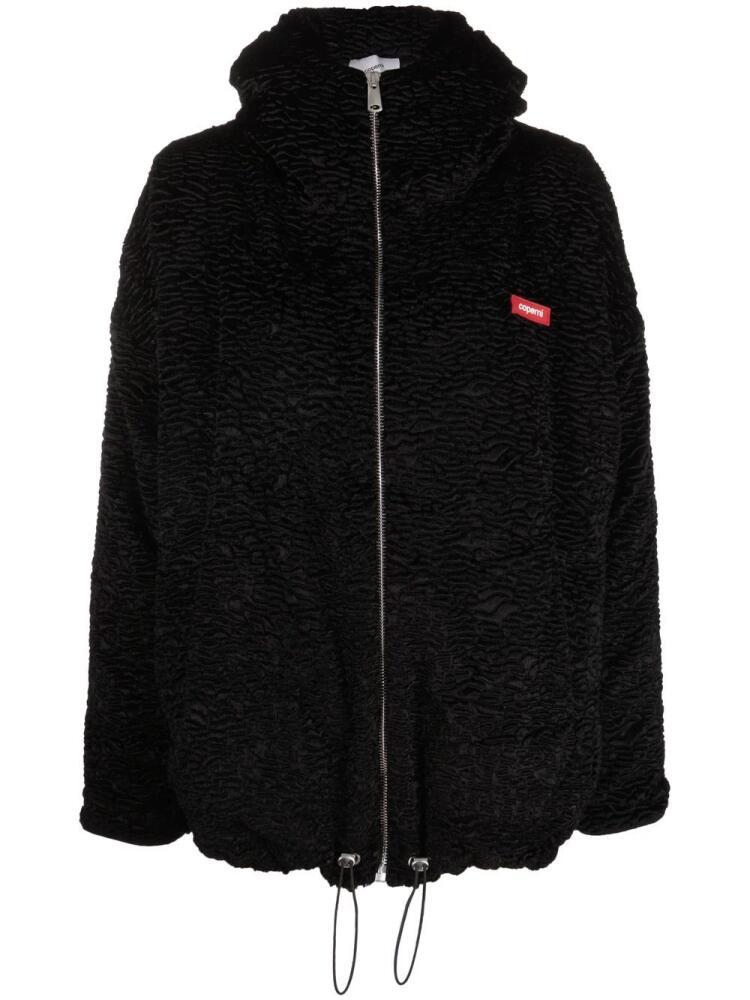 Coperni textured zipped hooded jacket - Black Cover