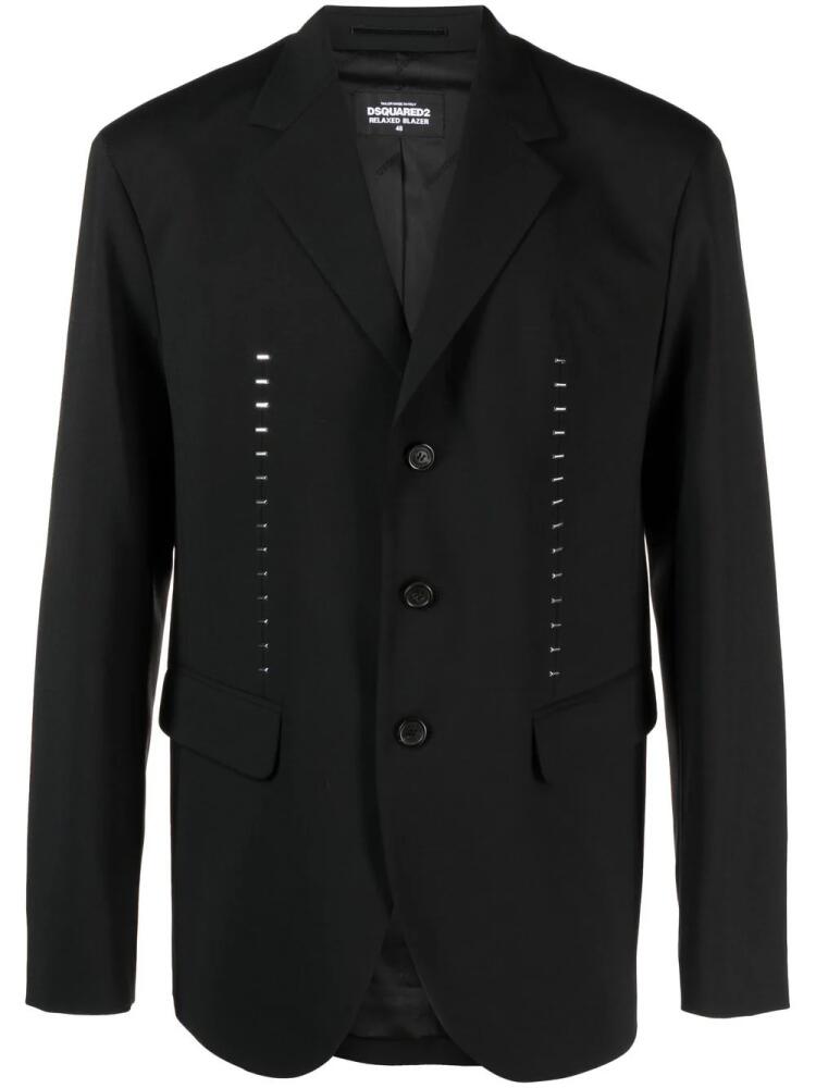 DSQUARED2 decorative stitch single-breasted blazer - Black Cover