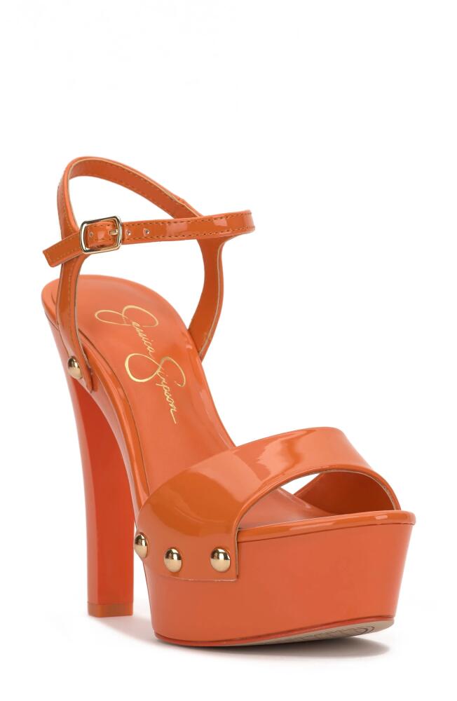 Jessica Simpson Calenta Ankle Strap Platform Sandal in Tangerine Cover