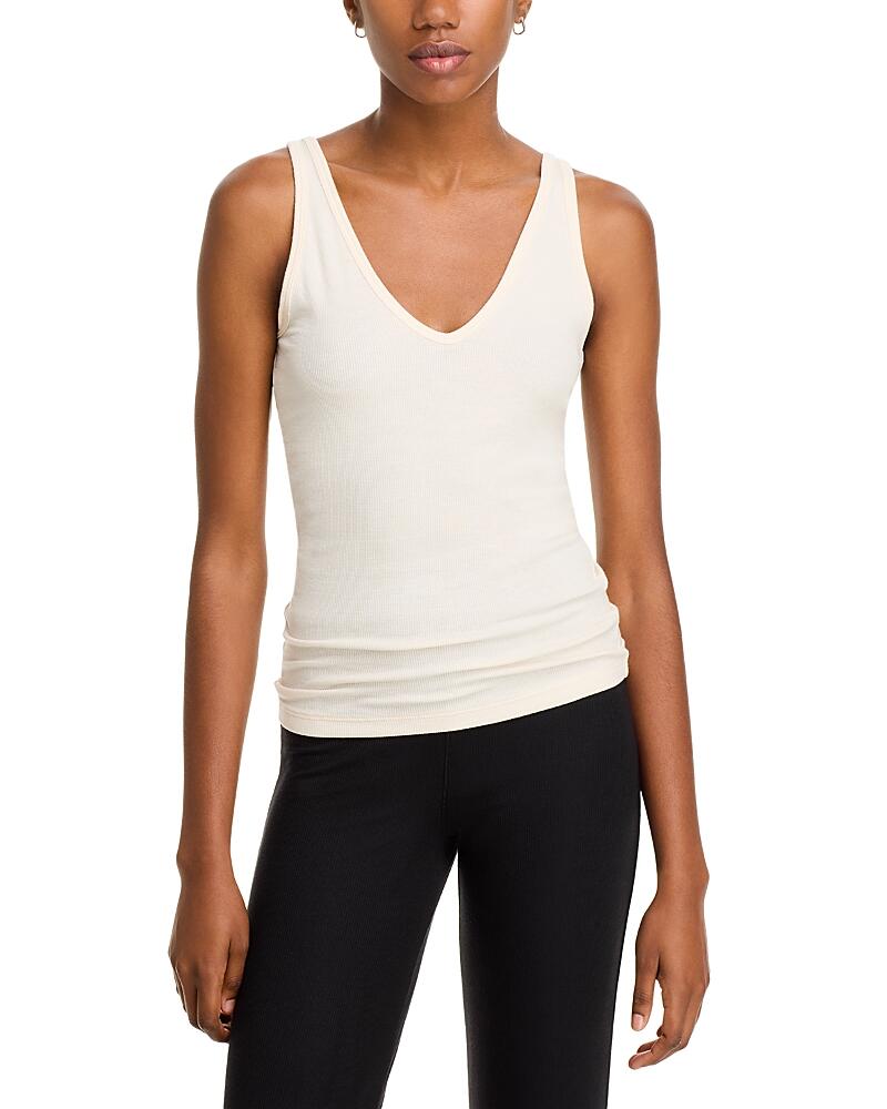 Atm Anthony Thomas Melillo Ribbed V Neck Tank Top Cover