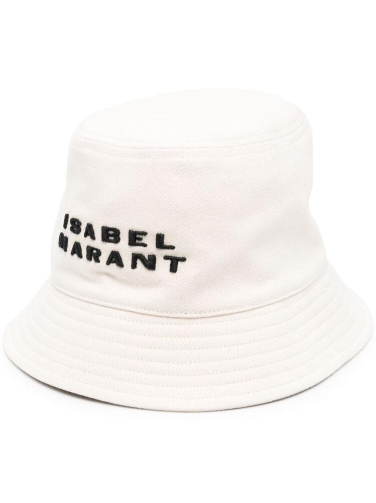 ISABEL MARANT Haley logo bucket hat - Neutrals Cover