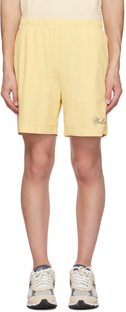 Sporty & Rich Yellow Carlyle Shorts Cover