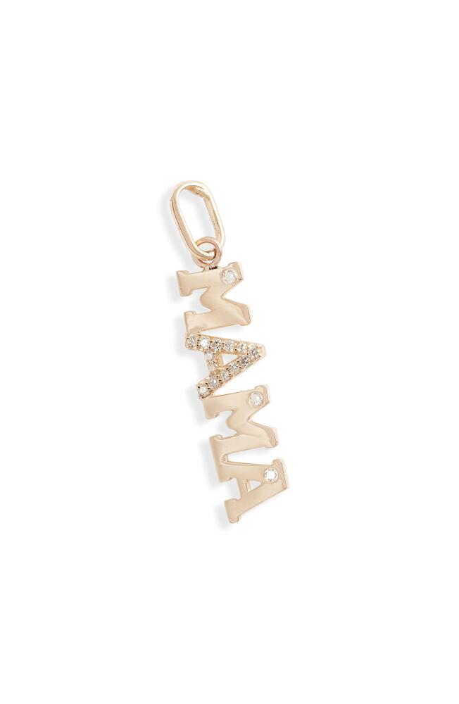 Anzie Love Letter Mama Diamond Charm in Gold/Diamond Cover