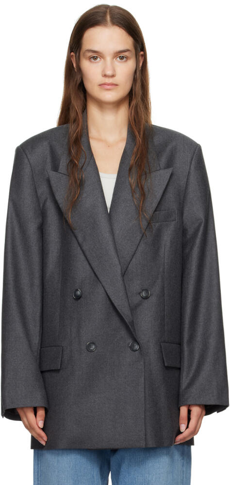 Róhe Gray Double Breasted Blazer Cover