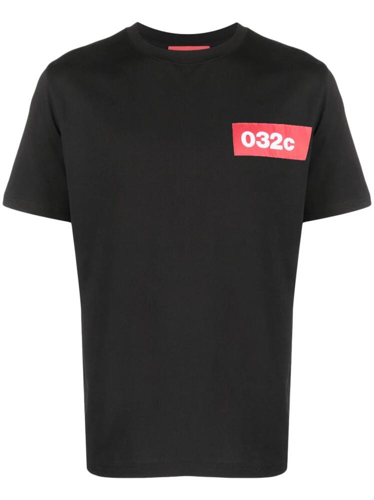 032c chest logo-print T-shirt - Black Cover