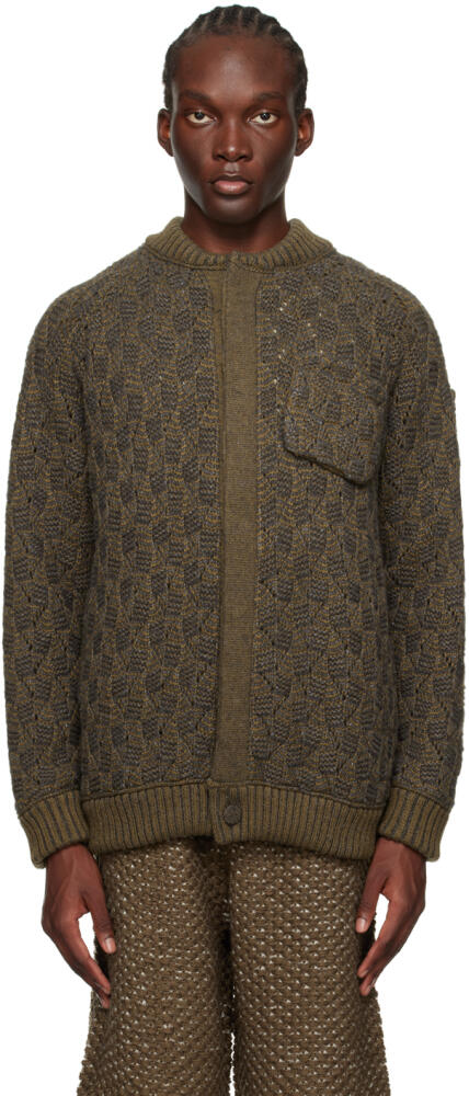 Isa Boulder Brown Puzzle Bomber Jacket Cover