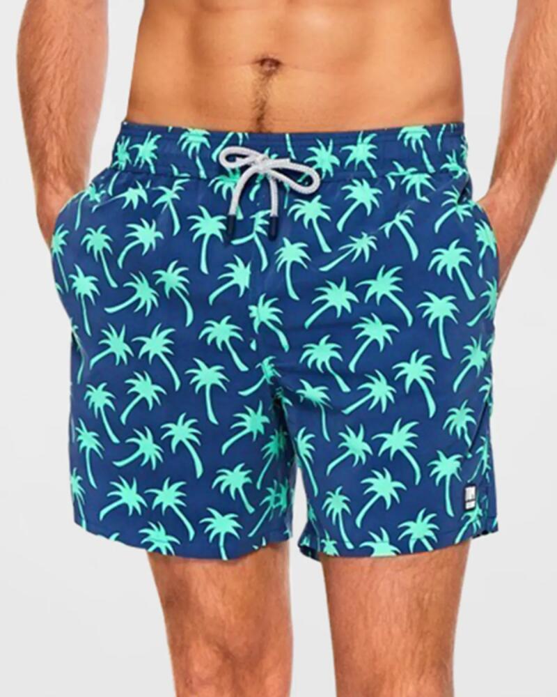 Tom & Teddy Men's Palm-Print Swim Trunks Cover