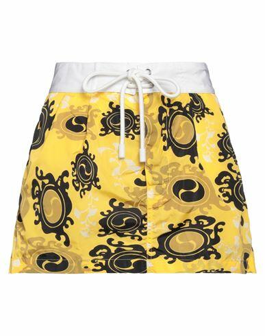 Dsquared2 Woman Mini skirt Yellow Polyamide, Polyester Cover