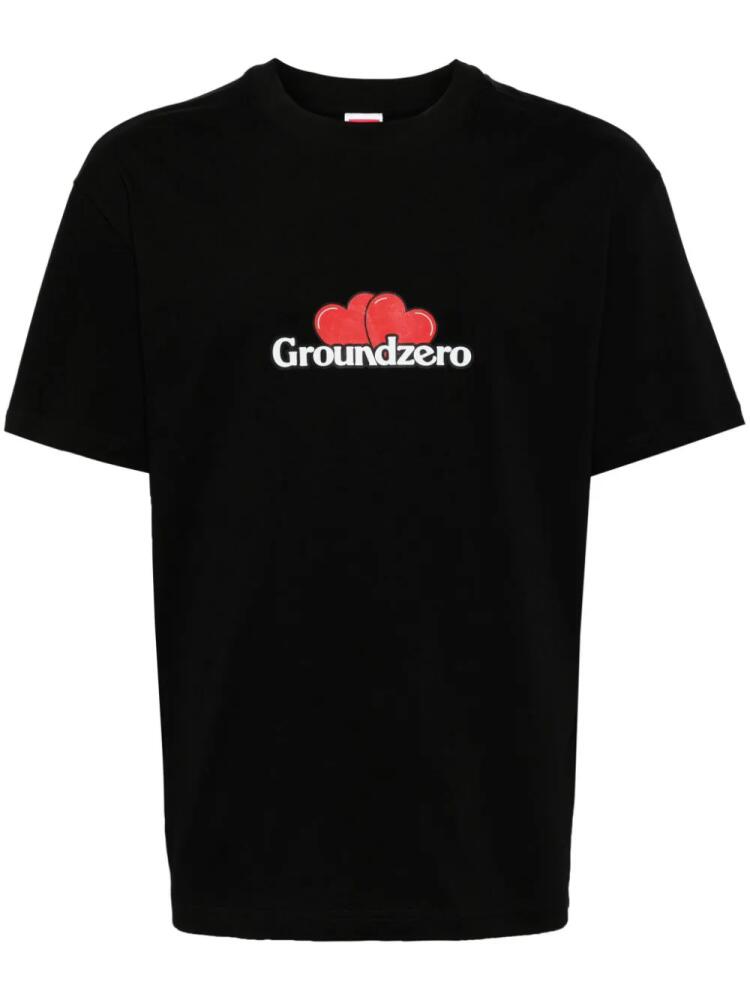 Ground Zero logo-print cotton T-shirt - Black Cover