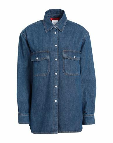 Max & co. Miriam Woman Denim shirt Blue Cotton Cover