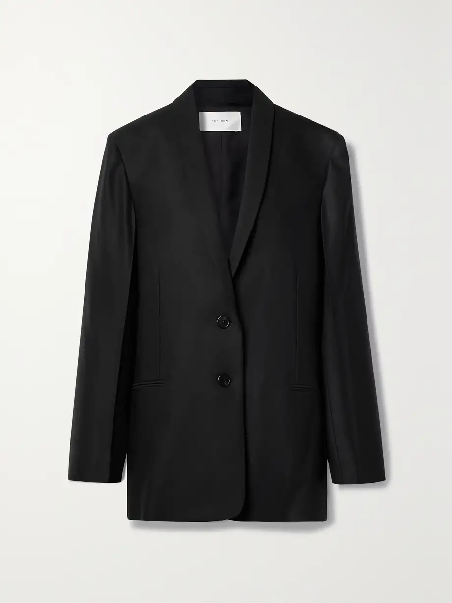 The Row - Cowal Cutout Wool And Mohair-blend Blazer - Black Cover