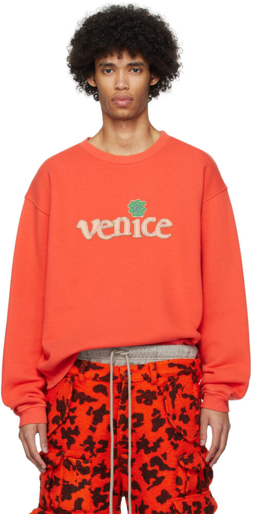 ERL Red 'Venice' Sweatshirt Cover