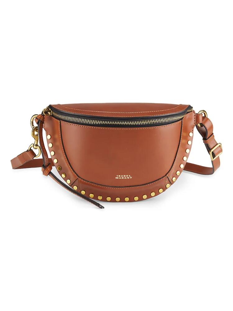 Isabel Marant Women's Skano Studded Leather Belt Bag - Brown Cover