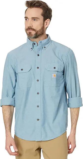 Carhartt Loose Fit Midweight Chambray Long Sleeve Shirt (Blue Chambray) Men's Clothing Cover