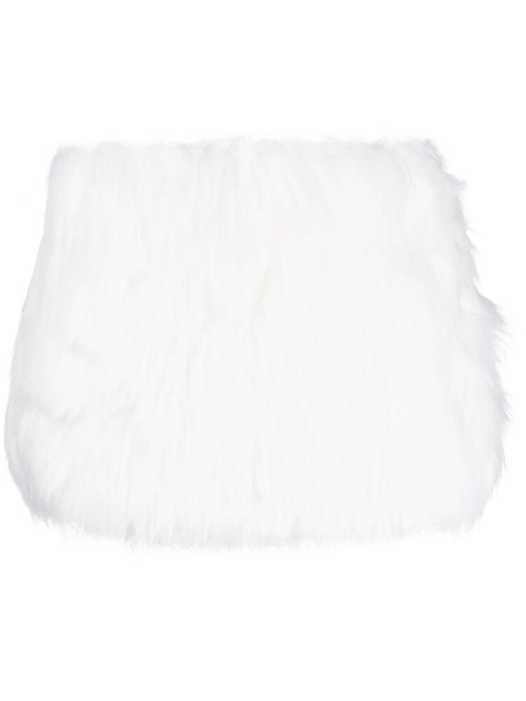 Vivetta faux-fur miniskirt - White Cover