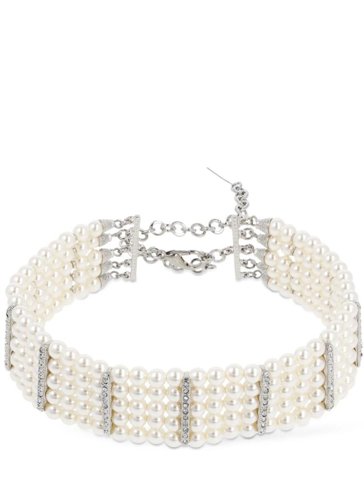 ALESSANDRA RICH Faux Pearl & Crystal Choker Cover