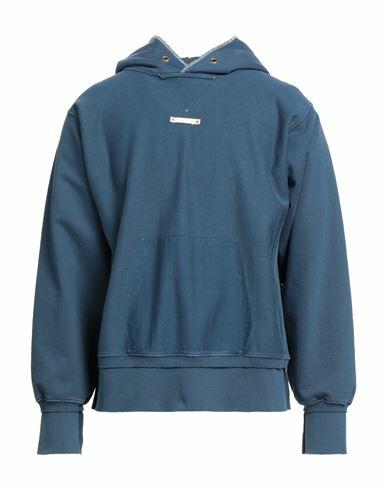 Maison Margiela Man Sweatshirt Slate blue Cotton, Elastane Cover