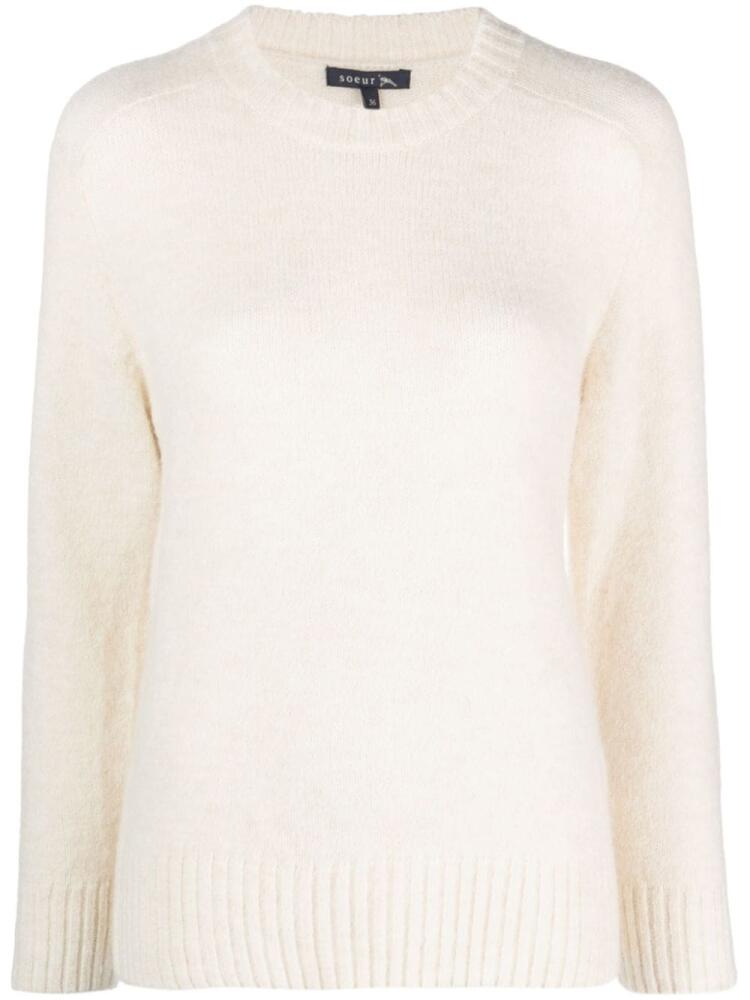 Soeur crew-neck long-sleeve jumper - Neutrals Cover