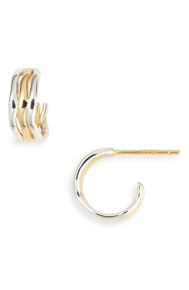 Argento Vivo Sterling Silver Huggie Earrings in Gold/Sil Cover