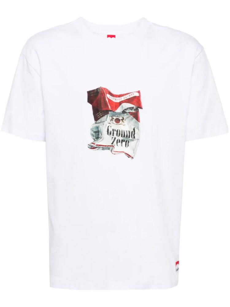 Ground Zero graphic-print cotton T-shirt - White Cover