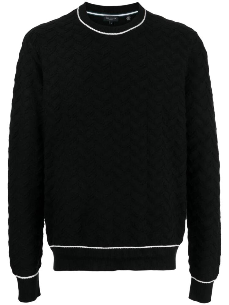 Ted Baker Sepal chevron-knit jumper - Black Cover