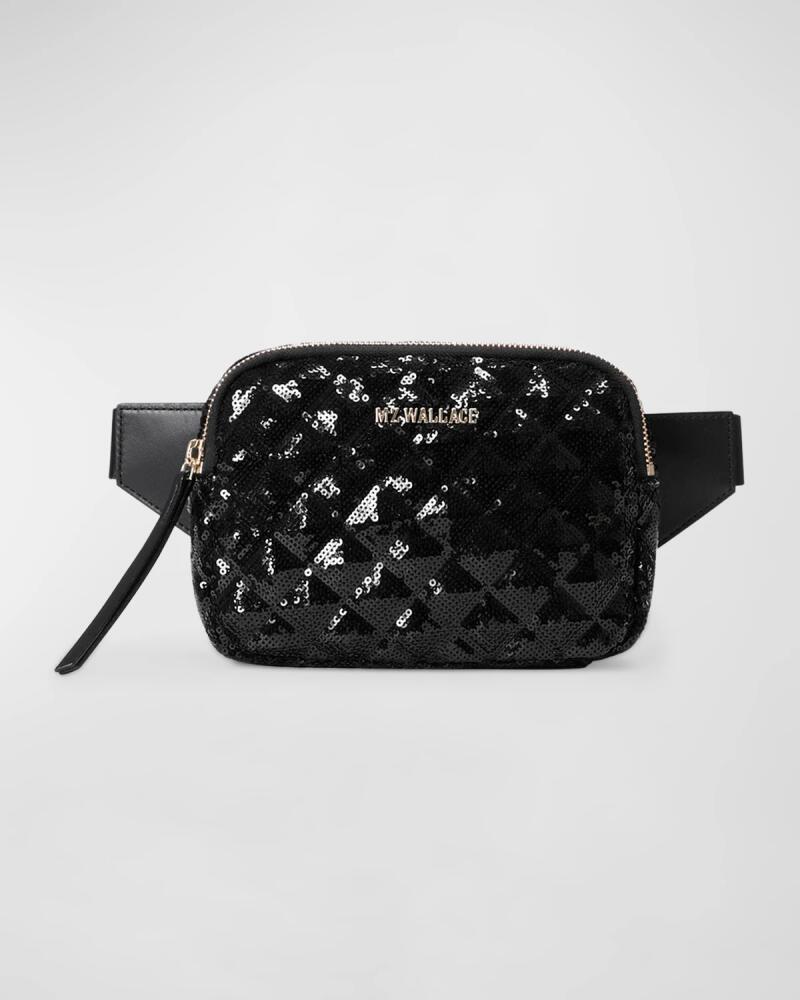 MZ WALLACE Madison Sequins Quilted Belt Bag Cover