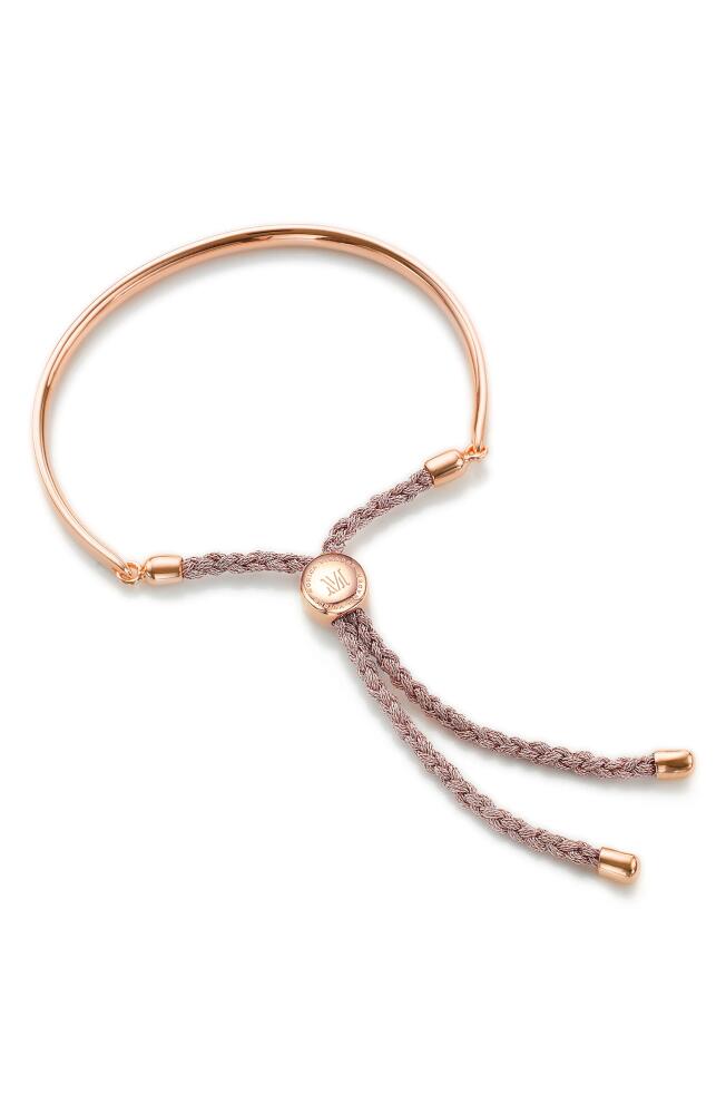 Monica Vinader Engravable Fiji Friendship Bracelet in Ros Gold Cover