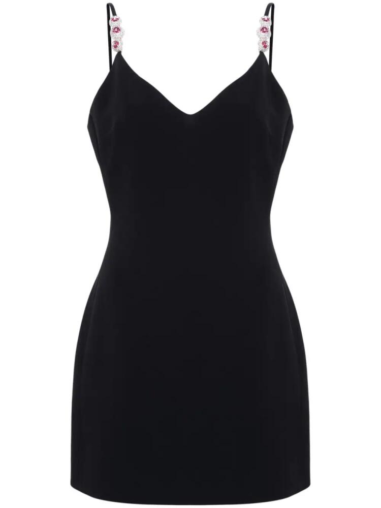 David Koma crystal-embellished cady mini dress - Black Cover