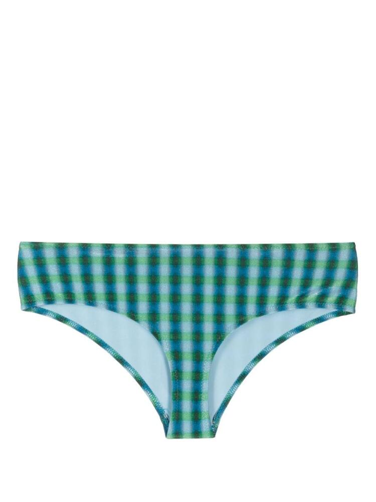 Gimaguas check-pattern bikini briefs - Blue Cover