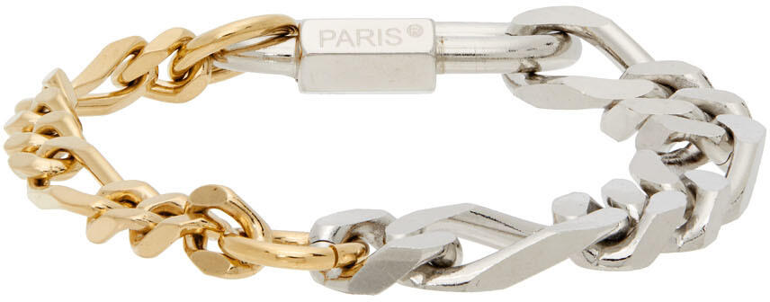 IN GOLD WE TRUST PARIS Gold & Silver Curb Chain Bracelet Cover