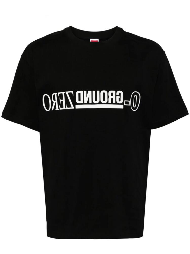 Ground Zero logo-print cotton T-shirt - Black Cover