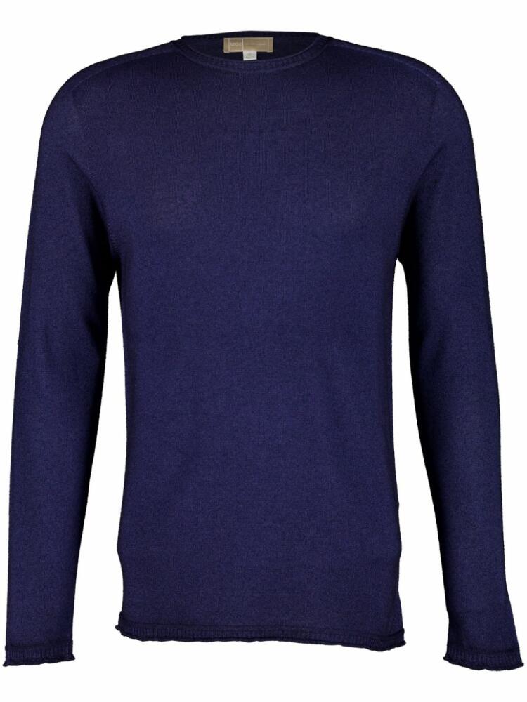 120% Lino round-neck cashmere jumper - Blue Cover