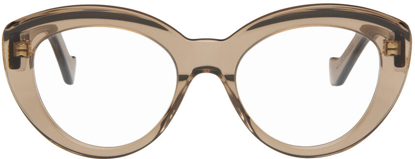 LOEWE Brown Chunky Anagram Glasses Cover