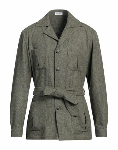 De Petrillo Man Jacket Military green Wool Cover