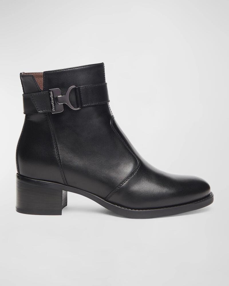 NeroGiardini Leather Buckle Ankle Booties Cover