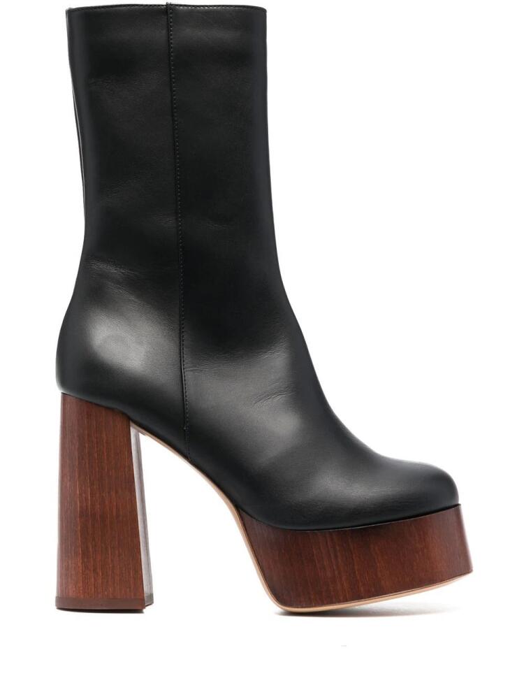 GIABORGHINI Rosie 120mm platform mid-calf boots - Black Cover