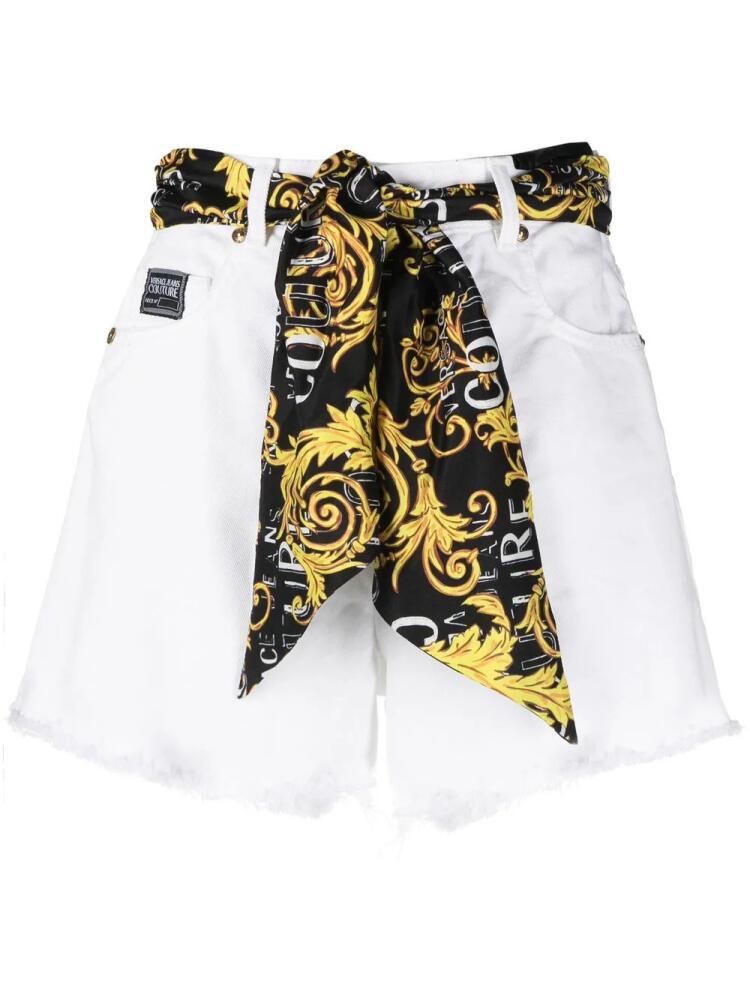 Versace Jeans Couture tie-waist short shorts - White Cover