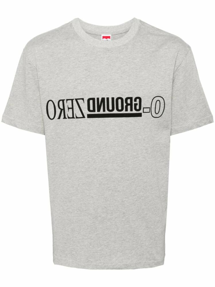 Ground Zero logo-print cotton T-shirt - Grey Cover