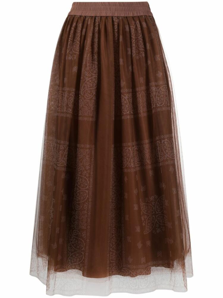 Fabiana Filippi paisley-print midi skirt - Brown Cover