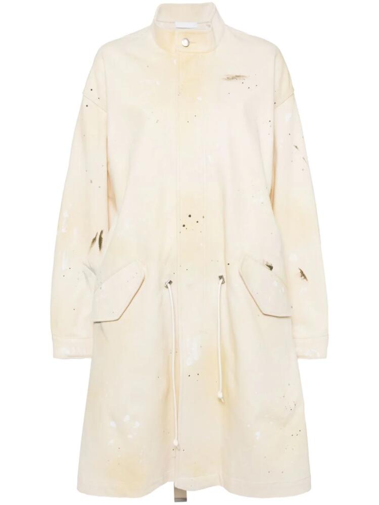 Helmut Lang spary-painted-effect coat - Neutrals Cover